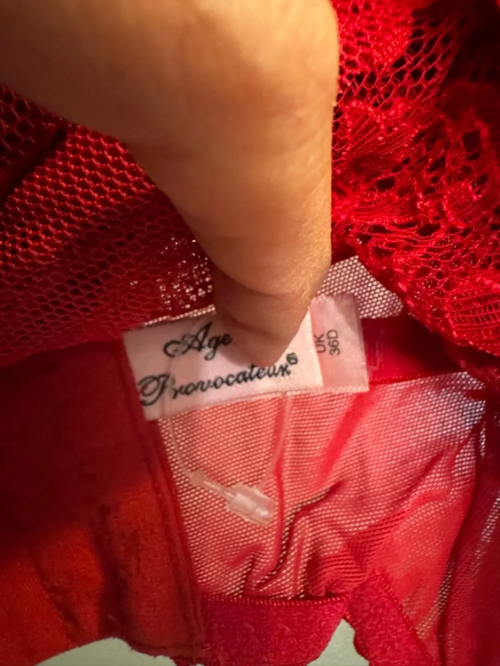 Agent Provocateur Love Red Lace Bustier with Garter Straps - Picture 3 of 3